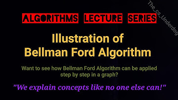 Illustration of Bellman Ford Algorithm | Algorithms Lecture 80 | The cs Underdog 