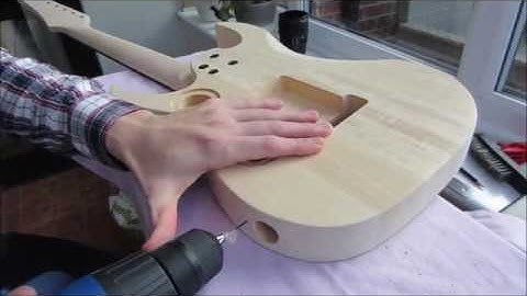 7 String Kit Guitar Build - Part 1 - Drilling Holes