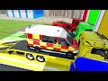 TRANSPOTING POLICE CARS, AMBULANCE, FIRE DEPARTMENT VEHICLES WITH MAN TRUCKS TO THE GARGE ! FS22