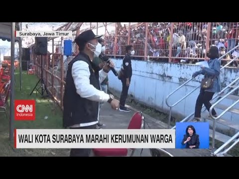 Walikota Surabaya Marahi Kerumunan Warga