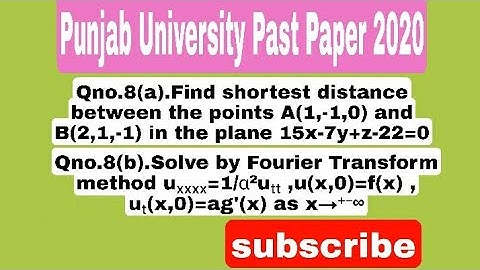 University of Punjab Past Paper 2020 MSc-2 Qno.8 part(a,b) complete||Methods Of Mathematical Physics