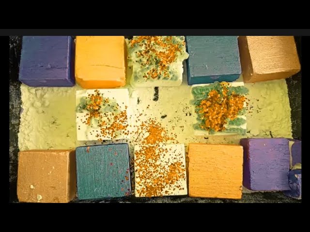 In this crush we have some crispy, flakey, crusty, fluffy yellow gym chalk  reforms. The texture was amazing!!! Hope you enjoy! #asmr…