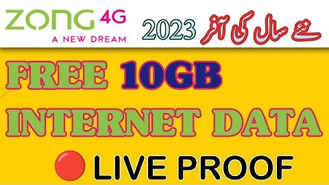 Zong Free Internet 2023 | New Year Gift | 10GB Data with 🔴Live Proof