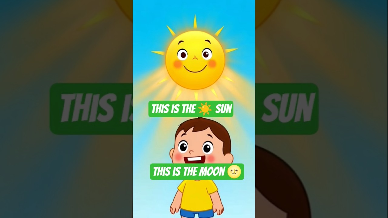 Изучаем слова, связанные с природой, для детей: Солнце, Луна и Облака! ☀️🌙☁️