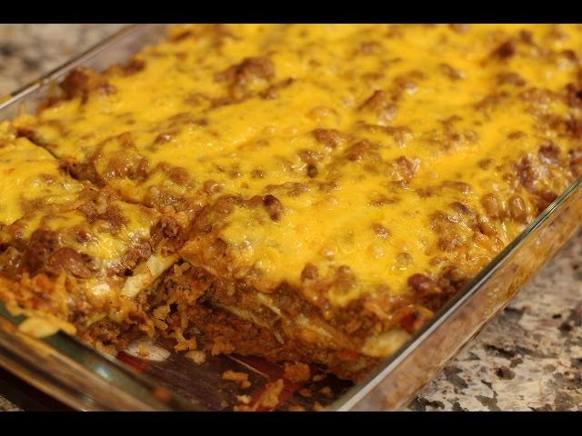 Burrito Pie - Delicious Mexican Casserole by Rockin Robin Cooks