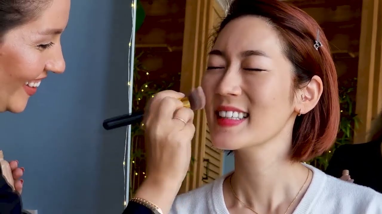 دوست کره‌ایم رو آرایش ایرانی کردیم 😄Iranian style make-up on my Korean Friend