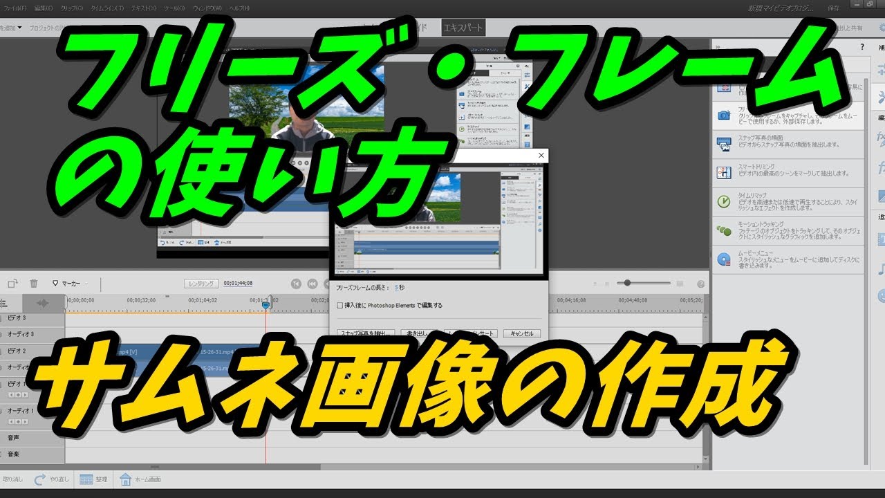 動画から静止画を抜き出す方法 Adobe Premiere Elements Youtube