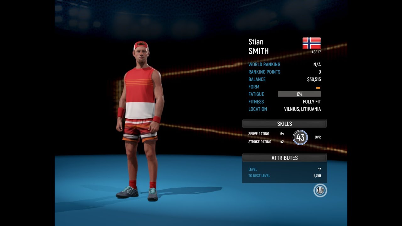 AO International Tennis 3 Career Mode Second Round was a rough one YouTube