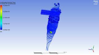 Cyclone Separator Simulation- Case 1a (Varying Particle velocity)