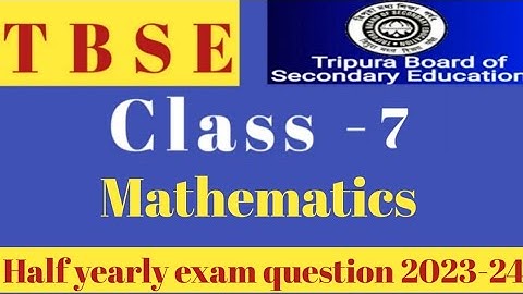 Class 7 Half yearly Maths question 2023-24