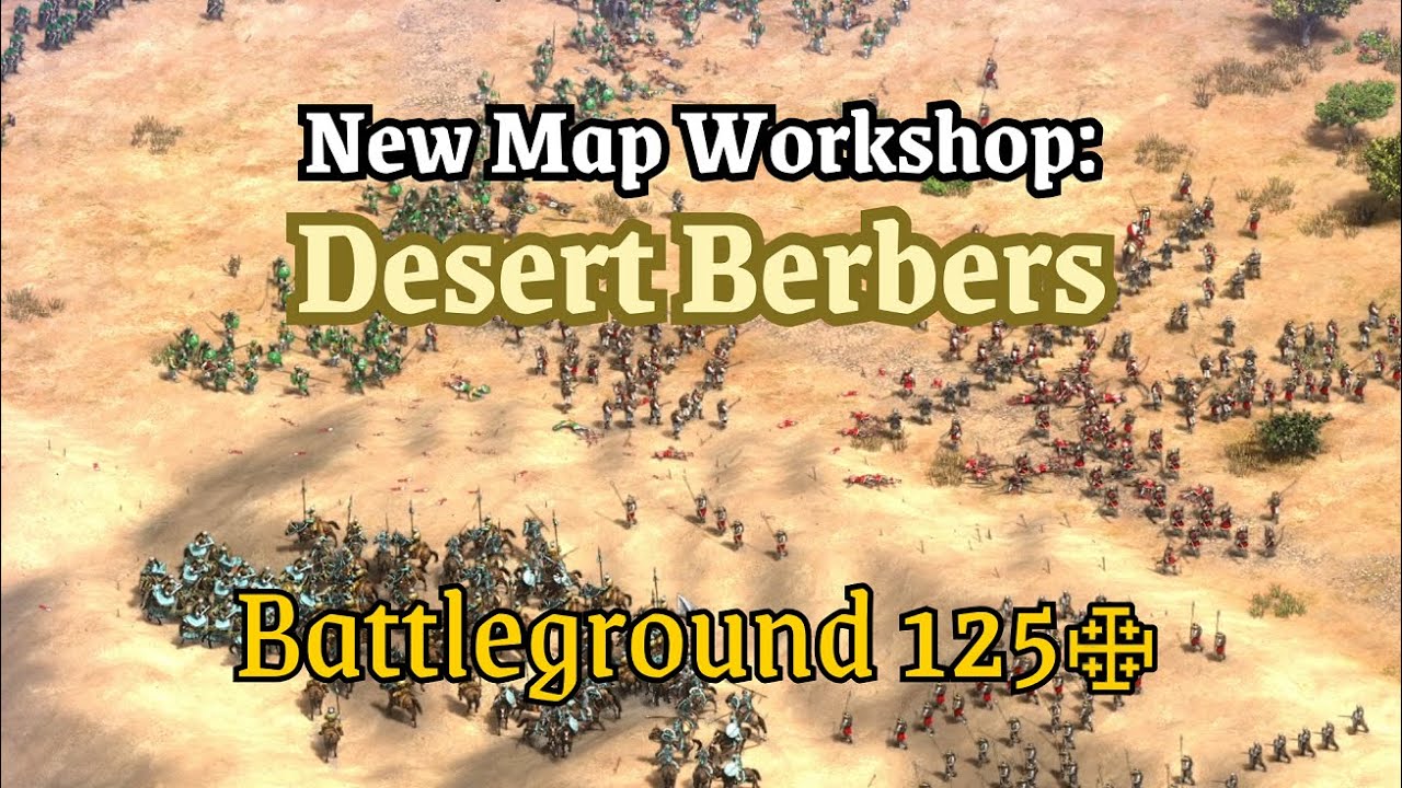 Battleground 1250: 2v2 Crusaders vs Mamluks - Desert Berbers (New Map Workshop)