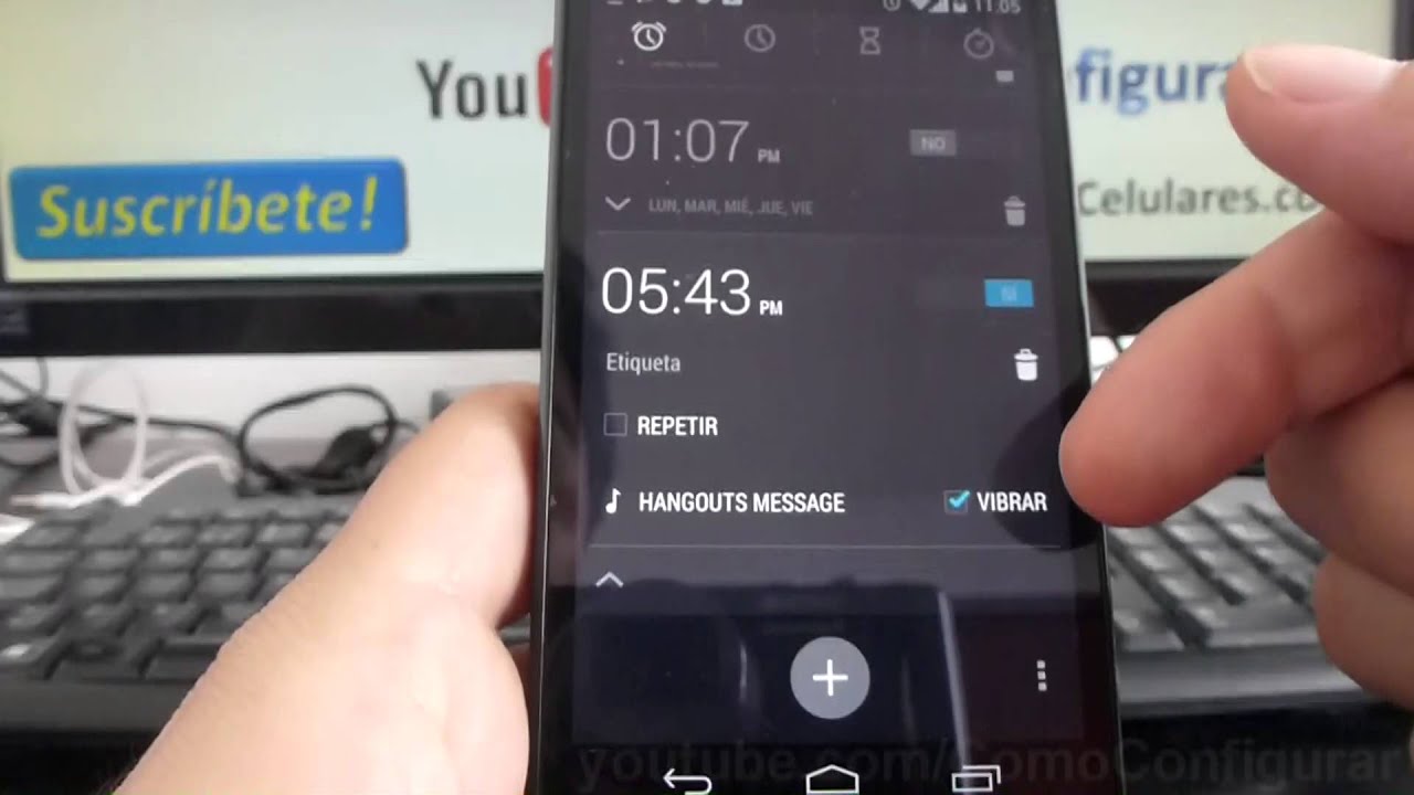 Crudo Diplomacia bosquejo Cómo poner una alarma en mi android KitKat Motorola moto g X T1032  comoconfigurar - YouTube