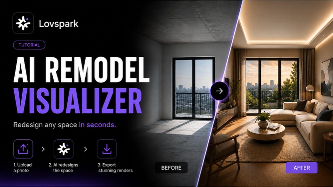 How to Remodel Any Space with AI | Lovspark AI Remodel Visualizer Tutorial