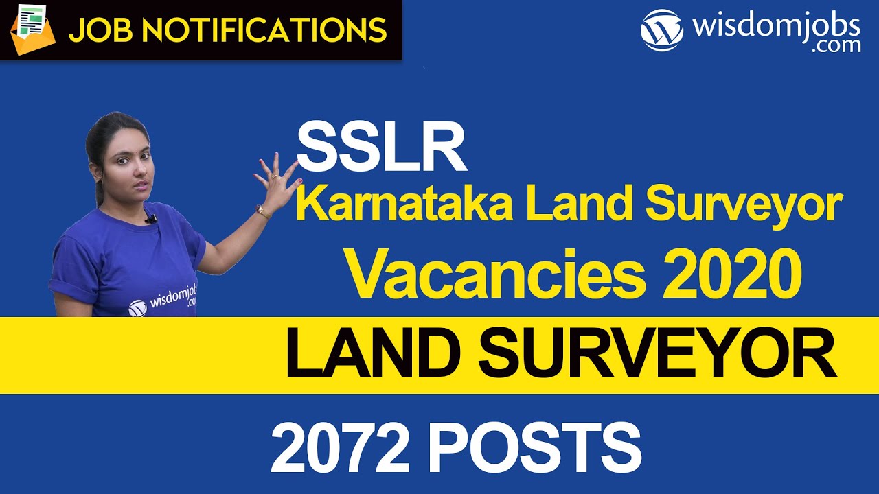 Karnataka Land Surveyor Vacancies 2020 Survey Settlement and Land