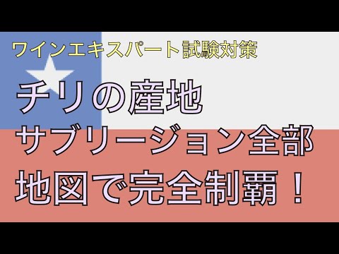 【チリ】地図で覚えるソムリエ試験対策【2021年教本対応】