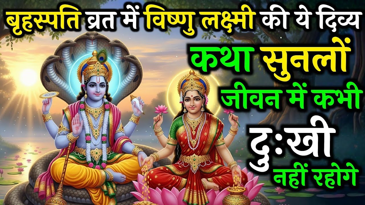 गुरुवार को विष्णु-लक्ष्मी की कथा | सुनते ही जीवन में सुख-शांति आने लगती है | Brahspati Vrat Kath 