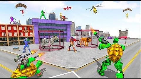 Turtle Robot Animal Rescue – New Robot Car Transform Trailer Android Gameplay.