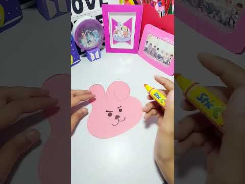 Diy Bts Fan | Easy Bts Craft | Bts Room Decor #diy #bts #btsmerch #youtubeshorts #viral #shorts