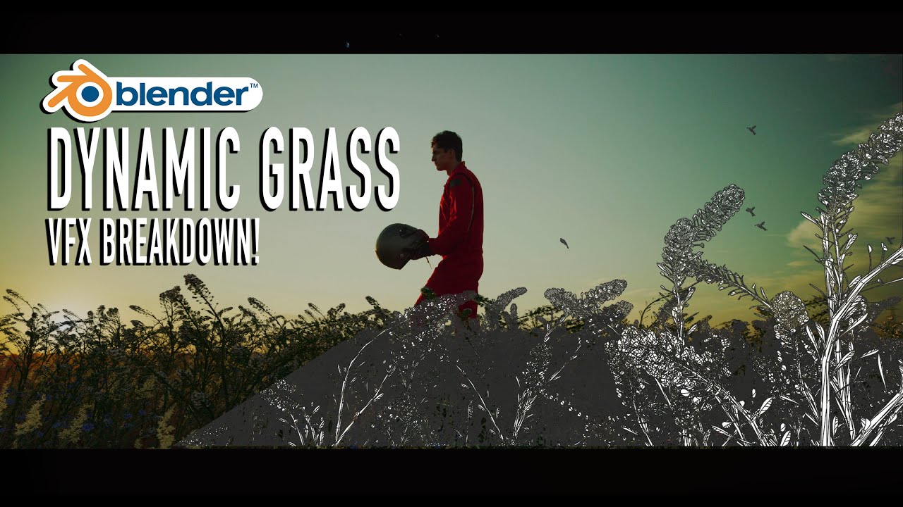 Dynamic Grass/Birds in Blender: VFX Breakdown ft. Spyderfy add-on Bundle (Tutorial out now!)