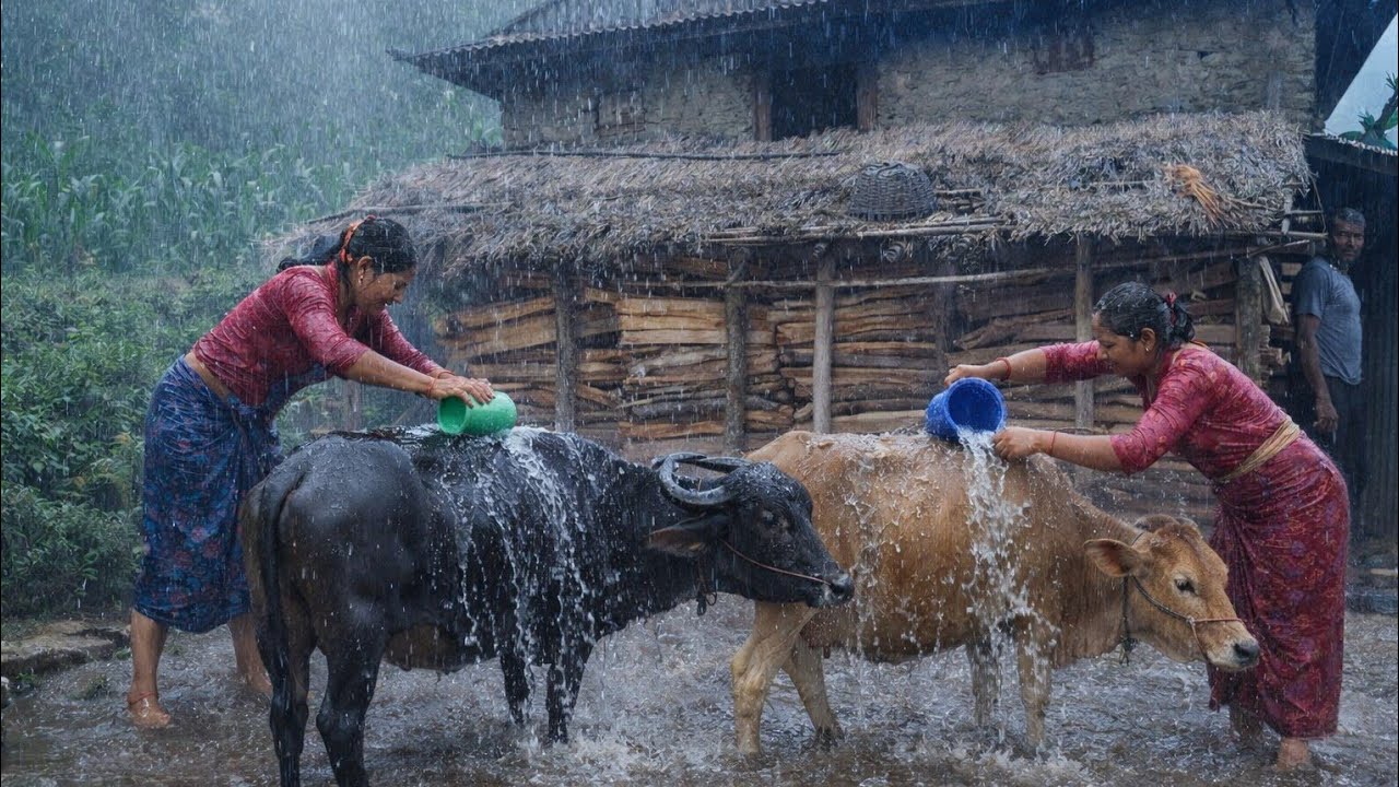 Beautiful day in Best nepali life the Most peaceful Himalayan lifeestyle on the village 