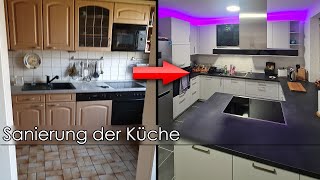 SANIERUNG der Küche mit indirekter LED-Beleuchtung #DIY [HD]