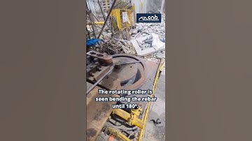 Bending rebars using an heavy duty electric rebar bender TYB-HD42A - Shorts
