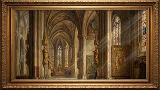 Gothic Cathedral Interior in Soft Light | Sacred Architecture Frame TV Art | 2 Hours 4K screenshot 4