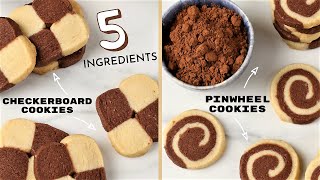 Eggless Vanilla Chocolate Cookies | Mesmerizing 5 ingredient Cookies