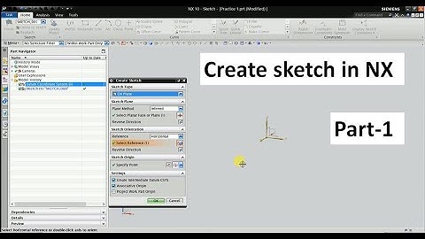 How to create sketch in NX  Part 1