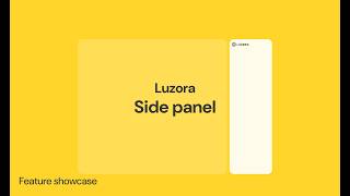 Feature showcase - Luzora Side Panel