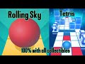 Tetris 100% All Collectibles | Rolling Sky