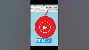 How To Draw YT Music 🎵🎶 Logo in Ms.paint #mspaint #short #ytmusic  #rohitmonitorboy