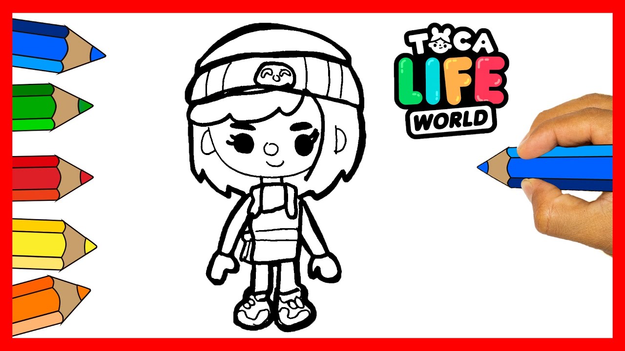 How to draw Toca Boca Girl Character