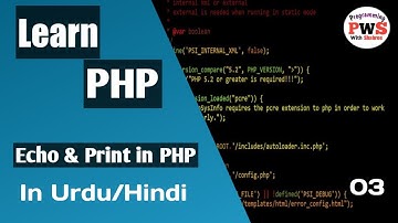 learn PHP|How to use Echo and Print in PHP in Urdu/ Hindi tutorial | Programming with shahree