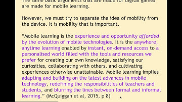 Mobile learning