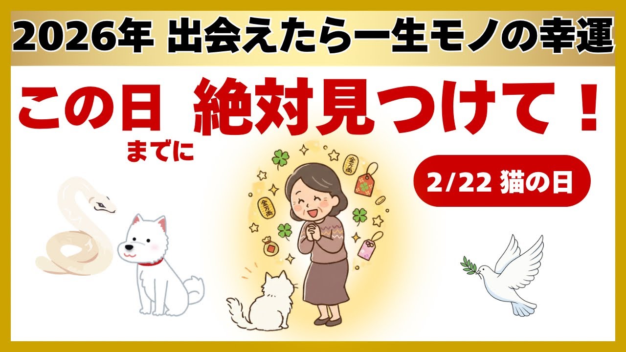 【エンジェルナンバー】2月22日までに◯◯を探して！ゾロ目の日に神様からとんでもないギフトが届きます 