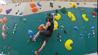 Orange V7/7A  - Dang Send | Momentum Indoor Climbing - Side Topout