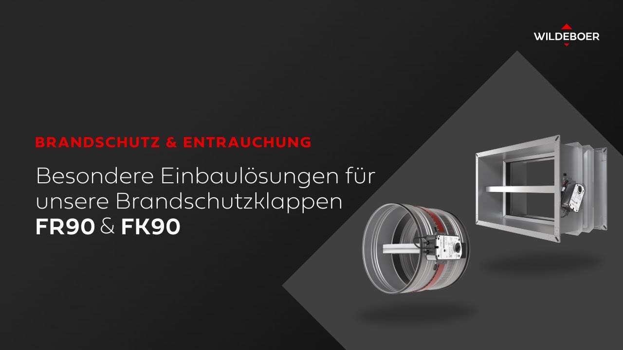 Exklusive Einbaulösungen für unsere Brandschutzklappen FR90 und FK90 ...
