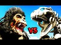 SKELETON GODZILLA vs ZOMBIE KING KONG In GTA 5