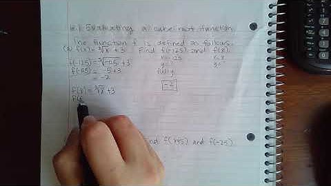 6.1 Evaluating a cube root function