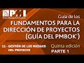 Guía PMBOK | 5ta Edición | CAPITULO 11 | GESTIÓN DE LOS RIESGOS DEL PROYECTO | PARTE 1