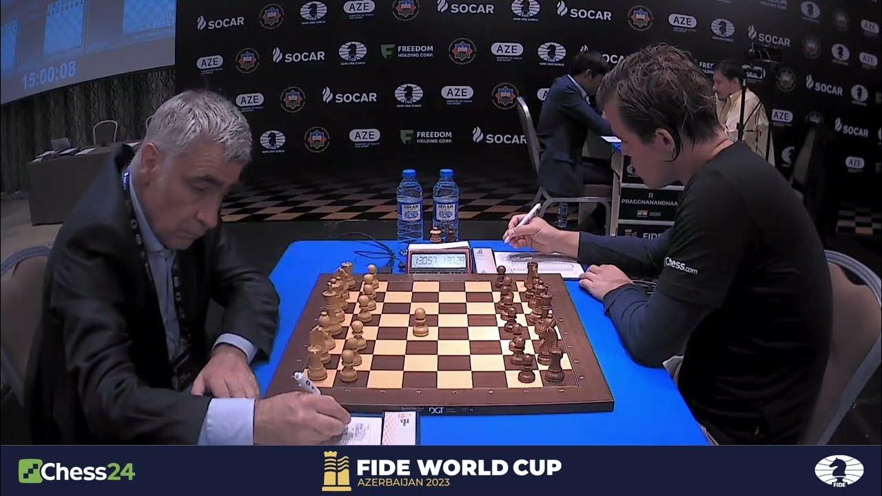 Pragg Carlsen Rapid Game 1 - chess24 on Twitch