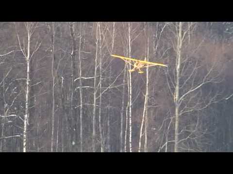 PIPER J3 CUB- HANGAR 9 on the ski