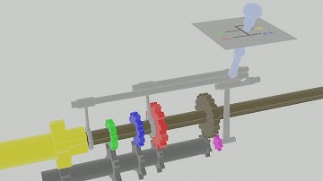 4-Gear Gearbox Modeled in Blender in One Day