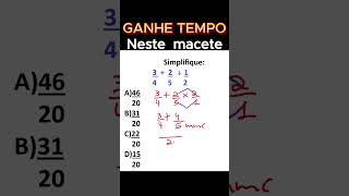 Aprenda Simplificar Fraçaõ em Poucos Minutos #enem #matematicabasica #simplificaçaodefraçao #enem