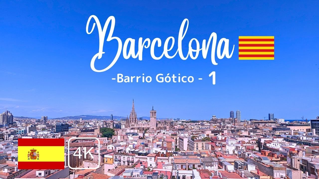 Barcelona barrio gótico 1, Cataluña - 2023 (4K)