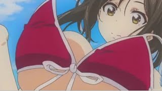 Her bikini BROKE!? hentai #anime #romance #kiss