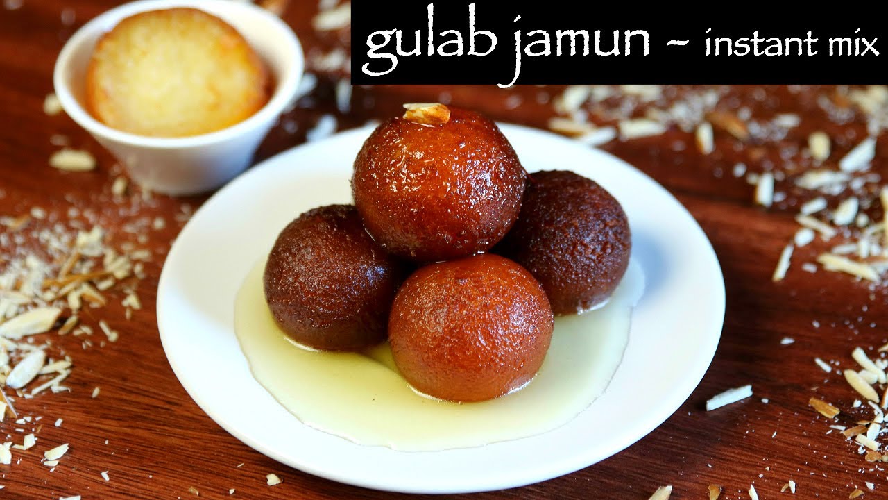 easy gulab jamun recipe | how to make instant gulab jamun with ready mix recipe | Hebbar Kitchen