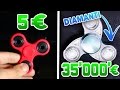 5€ FIDGET SPINNER Vs. 35'000€ FIDGGET SPINNER in DIAMANTI
