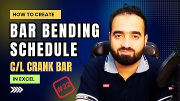 Bar Bending Schedule |  Cut Length of Bent Up Bar In Excel.